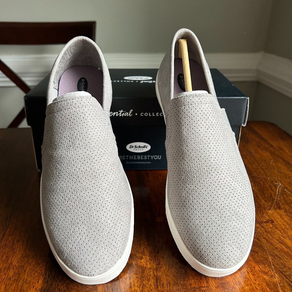Dr. Scholl's Shoes Women's Luna Sneaker Slip On Grey Microfiber New Size 7M